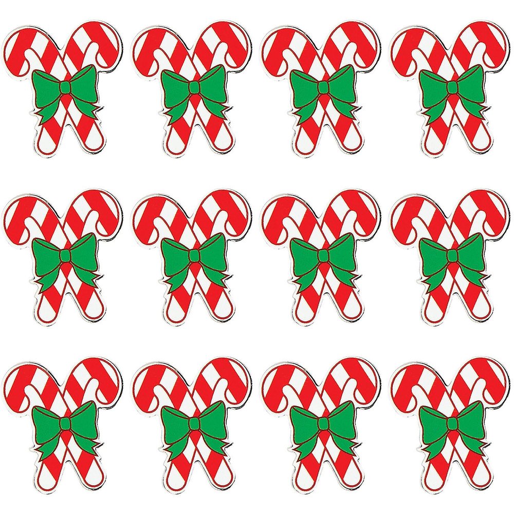 Bulk 144 Pieces Christmas Candy Cane Pins