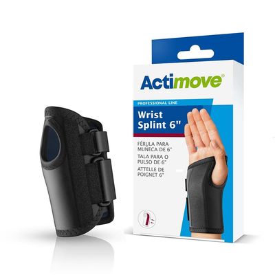 Actimove Professional Edition Wrist Splint 6 | Wrist Brace for Arthrosis, Rheumatoid Arthritis, Sprains, Tendon, Soft Tissue & Ligament Injuries, Postoperative Care | Black, Right, Medium