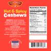 Platinums Hot & Spicy Cashews - Plant Based Protein, Fiber, Healthy Snack - Hot & Spicy Flavor - Nutritional Boost - Can Bring at Home, Work, Office, Gym & School - 11 oz Individual & Resealable Pouch view 2