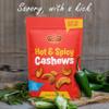 Platinums Hot & Spicy Cashews - Plant Based Protein, Fiber, Healthy Snack - Hot & Spicy Flavor - Nutritional Boost - Can Bring at Home, Work, Office, Gym & School - 11 oz Individual & Resealable Pouch view 4