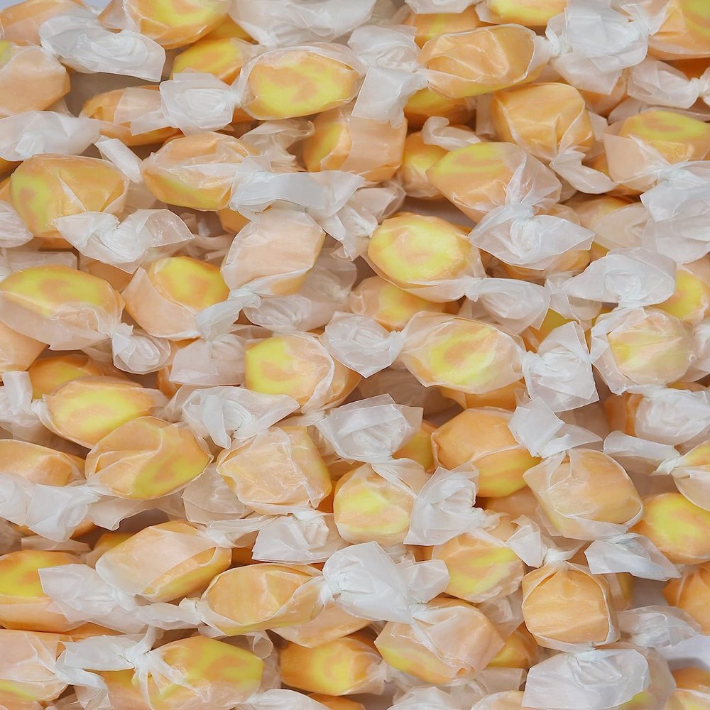 Gourmet Soft and chewy Salt Water Taffy Candies - Individually Wrapped - Bulk bags (Mango, 2 Pound (Pack of 1))