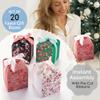 Floral Gift Boxes with Lids & Ribbons (20 Pack) 6 x 5 Decorative Printed Treat Boxes for Gift Giving, Cookie Tins, Mithai Indian Sweets, Candy, Christmas, Diwali, Favors, Baked Goods, Empty, Bulk view 2