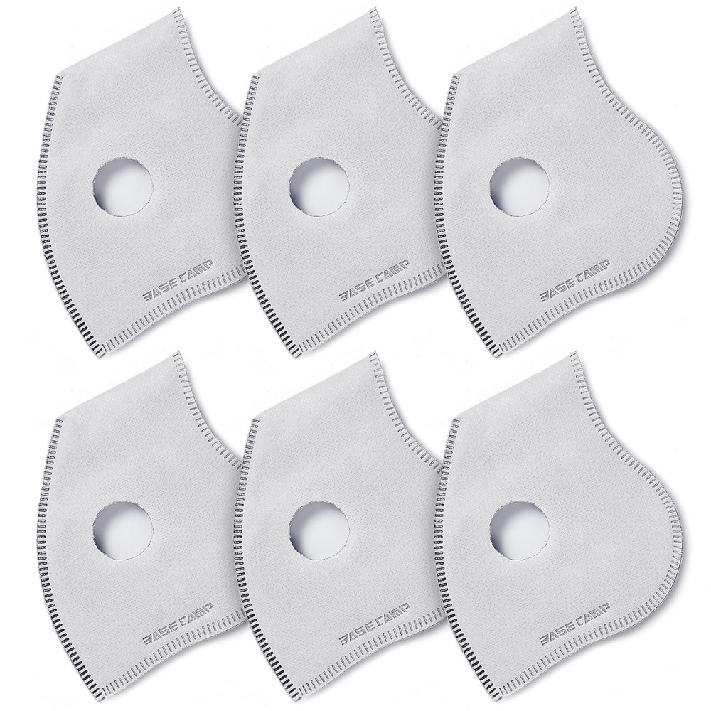 BASE CAMP Activated Carbon Replacement Filters Only for M PRO, M Plus or M Cross Mask,N Plus Mask (6 Filter)