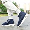 JITUUE Men's Memory Foam Diabetic Shoes Comfy High-top Wide Walking Shoes Adjustable Boots Closures Arthritis Edema Swollen Shoes(Blue,11 view 4