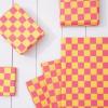 Whaline 100 Sheets Boho Tissue Paper Groovy Gift Wrapping Paper Pink and Yellow Checkered Packaging Paper DIY Art Craft Paper for Home Baby Shower Wedding Birthday Party Decor, 14 x 20 Inch view 3
