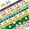 9-Piece Grosgrain Decor Ribbons - Love ABC 123 Words School Bus Printed Ribbons for First Day of School Gift Wrapping Hair Sewing Wreath Bow Decoration - 3 Yards view 1