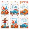 Seajan 100 Pcs Thanksgiving Plastic Bags Fall Cellophane Bags Autumn Plastic Treat Bags Die Cut Handle Bags Pumpkins Maple Leaves Plastic Candy Bags Fall Harvest Gift Bags Goodie Bag for Party Favor view 1