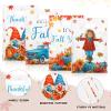 Seajan 100 Pcs Thanksgiving Plastic Bags Fall Cellophane Bags Autumn Plastic Treat Bags Die Cut Handle Bags Pumpkins Maple Leaves Plastic Candy Bags Fall Harvest Gift Bags Goodie Bag for Party Favor view 3