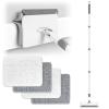 Baseboard Cleaner Tool with Handle, DELUX Baseboard Cleaner with Extendable Long Handle, 4 Reusable Cleaning Pads Wall Cleaner for Baseboards Cleaning, Ceiling, Wall, Floor, Shower Bathroom Kitchen view 1