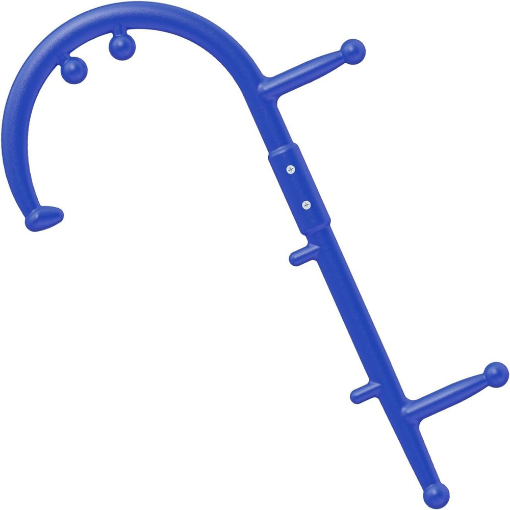 KEINE MARKE Massage Trigger Point Cane Body Deep Tissue Handheld Back, Neck, Shoulder, Leg and Feet Massager Rod, Muscle Release Tool Self Massage Hook Cane for Women & Men (Upgraded Blue)