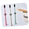 TOYANDONA 3pcs Boy Girl's Cartoon Toothbrush Wheat Fiber Soft Bristles for Gentle Care Random Colors for Boys and Girls Daily Oral view 2