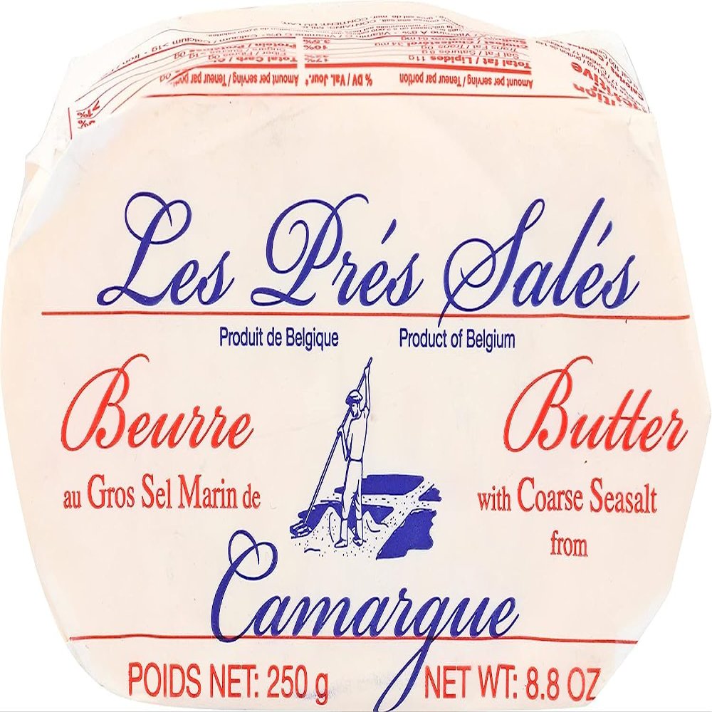 LES PRES SALES Sea Salt Camargue Butter, 8.8 OZ x 3 units.