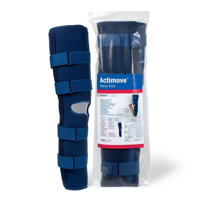 Actimove Professional Genu Eco Knee Immobilizer | Secure Knee Brace for Recovery, Fractures, Instability, ACL, MCL, Meniscus Tear, Arthritis, Displacement & Post Surgery Recovery, Blue, 20" Medium/ Large