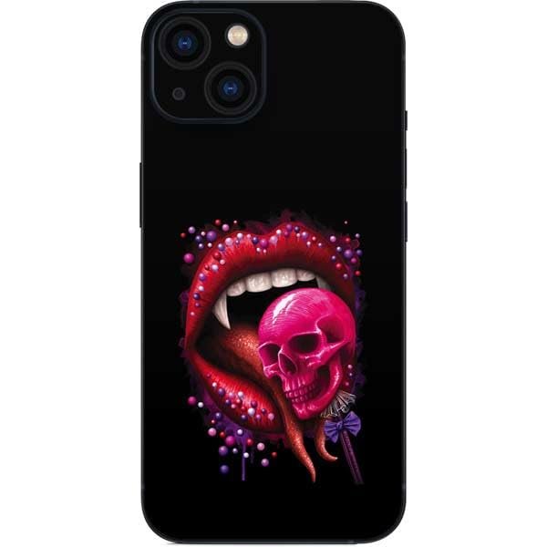 Skinit Phone Decal Skin Compatible with iPhone 14 Plus - Sarah Richter Vampire Skull Lollypop by Sarah Richter Design