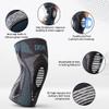 Caspe 1 Pack Compression Knee Brace for Women & Men  Pain Relief Support with Patella Gel Pads & Side Stabilizers  Knee Sleeve for Running, Workout & Arthritis (Blue, Large) view 2