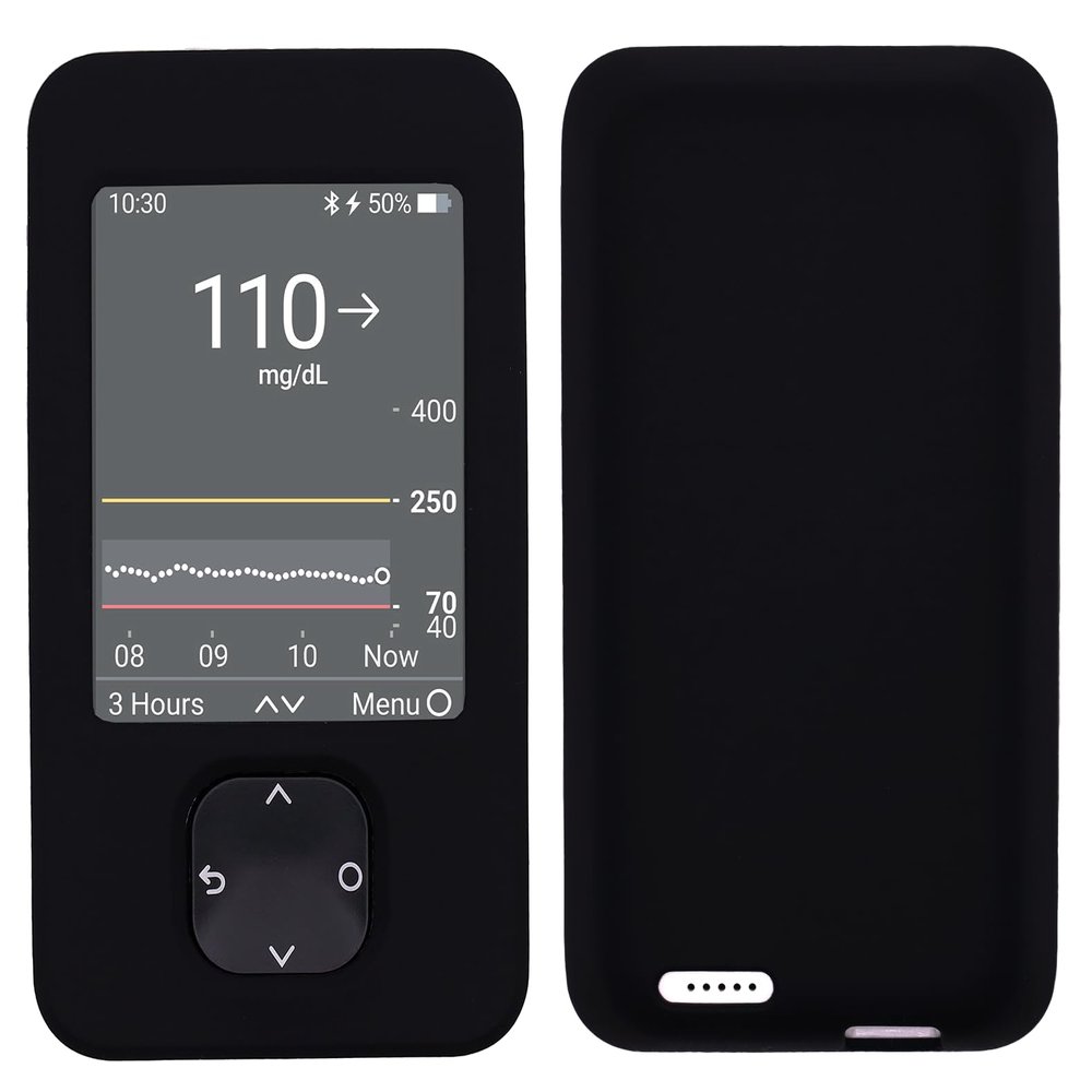 Silicone Soft Case for Dexcom G6 & Dexcom G7 Receiver (Black)