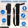 AlveyTech Berry 18" x 4-1/2" Cane Holder - Premium Weather-Resistant Nylon Fabric Holder with Clip Buckle, Cinch & Reflective Strip, Walker Accessories for Mobility Scooters, Power Chairs, Wheelchairs view 2