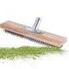 2 Wire Broom Head - 11.81inch Broom Head for Indoor and Outdoor - Heavy Duty Scrubbing and Sweeping | Stiff Metal Bristle Deck Scrub Brush for Heavy Duty Removal Moss & Algae Patio view 2