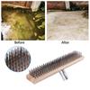 2 Wire Broom Head - 11.81inch Broom Head for Indoor and Outdoor - Heavy Duty Scrubbing and Sweeping | Stiff Metal Bristle Deck Scrub Brush for Heavy Duty Removal Moss & Algae Patio view 3