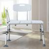 TemkIN Tub Transfer Bench, Heavy Duty Bath & Shower Transfer Bench, Adjustable Handicap Shower Chair, Aluminum Shower Chair with Backrest, Bathroom Aid for Seniors view 3