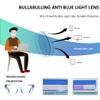 bullabulling 3-Pack Retro Oversized Cat Eye Reading Glasses for Women Trendy Blue Light Blocking Readers with Spring Hinge (black/purple/blue, 1, multiplier_x) view 4