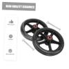 2 Pcs 7 Wheelchair Front Wheel Wheelchair Manual Wheel Hub Bearing Replacement Parts Front Wheel Walker Wheels Solid Tire Wheel Rubber Black Handle view 3