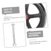 2 Pcs 7 Wheelchair Front Wheel Wheelchair Manual Wheel Hub Bearing Replacement Parts Front Wheel Walker Wheels Solid Tire Wheel Rubber Black Handle view 4