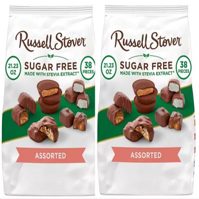 BeeQ(Pack Of 2)-Russell Stover Sugar-Free 76 COUNT Assorted Chocolates (42.46oz.)