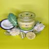 August Town & Co. Island Vibes Sweet & Fruity Scented 20oz Soy Wax Candle in Kingston. Vegan & Toxin Free. Double Wicked 164 Hours of Burn time. Double Color Hand-Poured Aromatherapy Candle. view 3