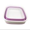 SAMMART 8L (2.1 Gallon) Collapsible Tub - Foldable Dish Tub - Portable Washing Basin - Space Saving Plastic Washtub (White/Pale Purple) view 3