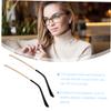 Anneome 2Pairs Eyeglass Replacement Temples Silicone Glasses End Tips Ear Sock Sleeve for Thin Metal Eyeglass Legs Black view 4
