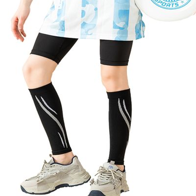 2 Pairs Black Leg Compressoion Sleeves Sports Leg Protector Cover Unisex