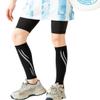 2 Pairs Black Leg Compressoion Sleeves Sports Leg Protector Cover Unisex view 2