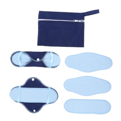 GLEAVI Washable Sanitary Pad Set Reusable Nursing Pads Compact Easy to Carry Suitable for Travel Outdoor Activities