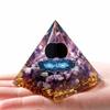 YATOJUZI 2.4" Healing Crystals Tower Obsidian Amethyst Chakra Reiki Orgonite Gemstones for Attracts Positive Energy Wisdom Success Suit for Meditation Accessories Birthday Gifts for Women Men view 2