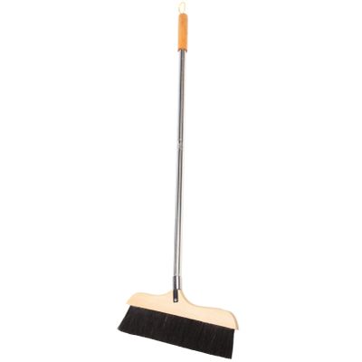 Angoily Push Broom Brush Stiff Bristles Broom Hair Scrub Brush with Long Handle Soft Bristle Broom Floor Sweeping Tool