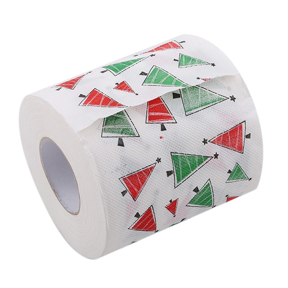 1 Roll Santa Printed Merry Christmas Toilet Paper Tissue Table DIY Craft Paper (Color : 782130)