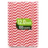 12" Giant 8mm Wide Paper Smothie Straws 100 ct. Bundle with 10.25" Jumbo 6mm Paper Drinking Straws 100 ct. view 2