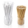 7.75 Inch Brown Kraft Paper Straws Unwrapped 1000 ct. and Individually Wrapped 1000 ct. - Restaurant Pack view 1