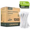 7.75 Inch Brown Kraft Paper Straws Unwrapped 1000 ct. and Individually Wrapped 1000 ct. - Restaurant Pack view 2