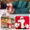 Karenhi 200 Pcs 9 oz Christmas Disposable Cups Paper Hot Chocolate Cocoa Cup Christmas Party Supplies Tea Coffee Disposable for Party Holidays Hot Cold Drinks (Snowman Style) view 4