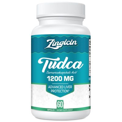 Zingicin TUDCA Supplement 1200mg - 60 Veggie Capsules,Powerful TUDCA Bile Salts Supplements for Liver,Digestion