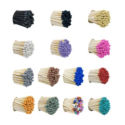 3 Inch Long Wooden Refill Matchsticks with Strike Stickers - Safety Matches Wholesale Bulk Loose by Chandler Studio (Choose Colors, 200 Pieces)
