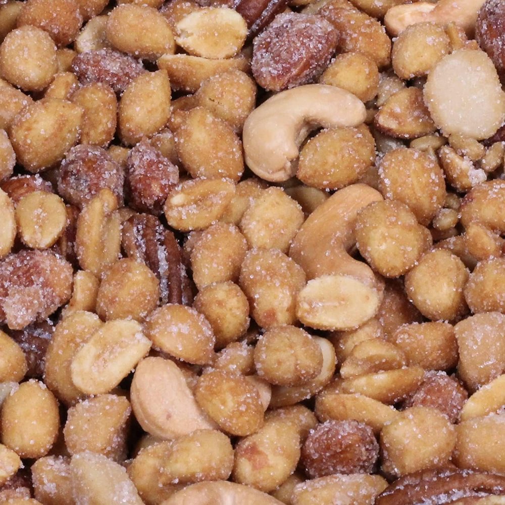 BBQ Honey Roasted Mixed Nuts by It's Delish, 10 LBS Bulk Bag | Gourmet Mixed Nuts in Honey Sugar Coating, Sweet & Heart Healthy Salted Nut, Kids Snack - Non-Dairy, Kosher Parve