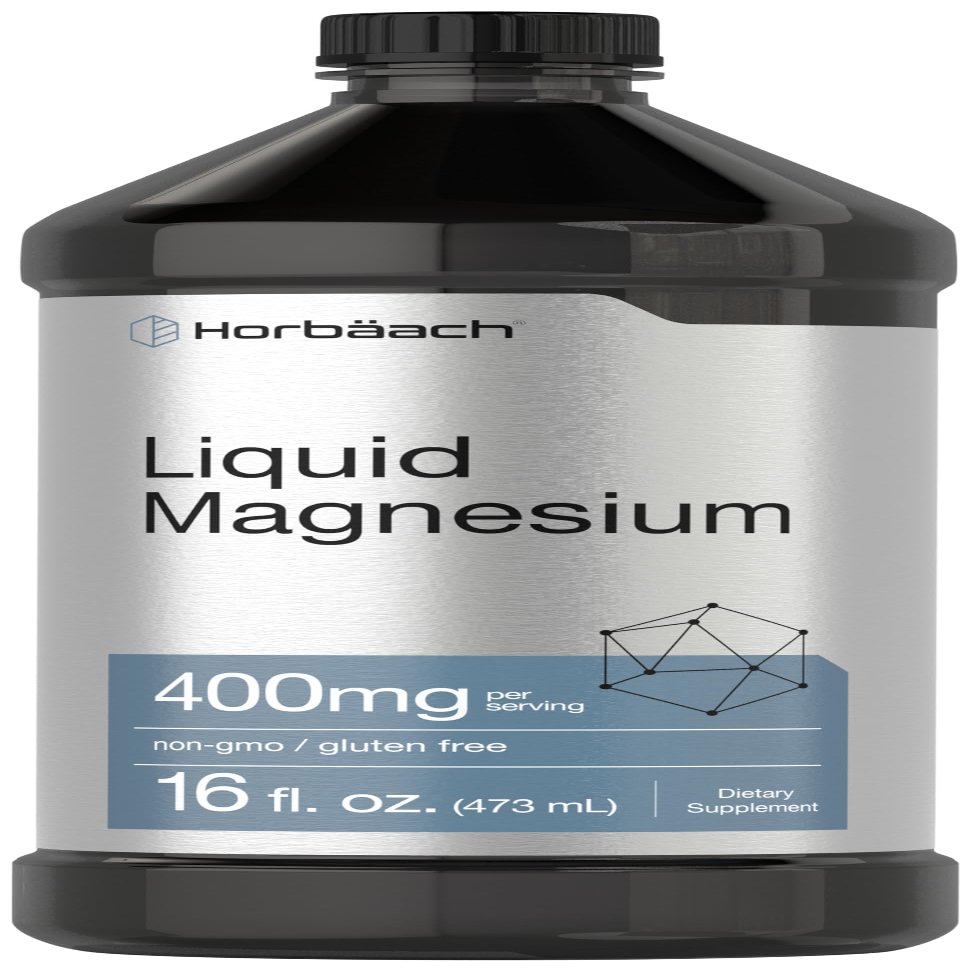 Horbaach Liquid Magnesium 16 fl oz | Vital Trace Minerals Complex | with Sulfate, Lithium, and Boron | Vegetarian, Non-GMO & Gluten Free Supplement