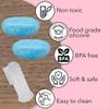 Gadgetime USA Baby Finger Toothbrush (Set of 2) - Silicone Baby Toothbrush with 2 Cases in Blue - Toddler Training Toothbrush - Newborn Oral Massager - Easy Oral Hygiene for Kids & Pets (Blue) view 3