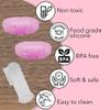Gadgetime USA Baby Finger Toothbrush (Set of 2) - Silicone Baby Toothbrush with 2 Cases in Pink - Toddler Training Toothbrush - Newborn Oral Massager - Easy Oral Hygiene for Kids & Pets (Pink) view 3