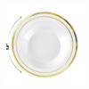 SETUP [12 oz. - 50 Piece Dessert Soup Bowls with Gold Rim, Plastic Bowls Disposable - Premium Heavy-Duty Disposable Soup Bowls for Party, Wedding, and All Occasions view 2