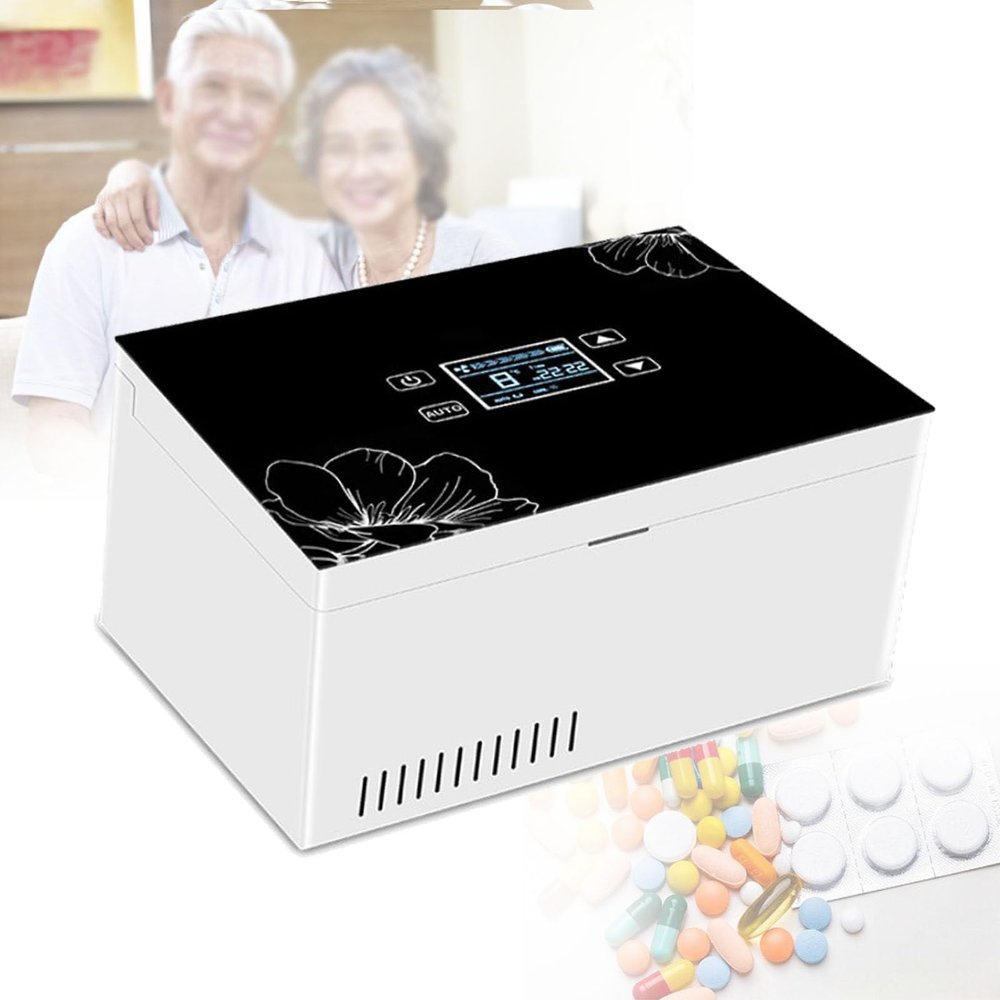 Electric cooler for medicines,Insulin kihlbox,Portable Insulin Cooler Box For Medication,Insulin Cooler Case for Car,Travel,Home,Twobatteries