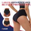 KARSWATT Washable High Rise Urinary Incontinence Underwear for Women Leak Proof Postpartum Protection Panties 2 Pack (Medium, Black) view 3